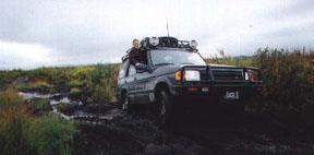 Swallowed by a peatbog on the tundra.